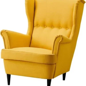 Modern Yellow Wingback Accent Armchair by Joevie